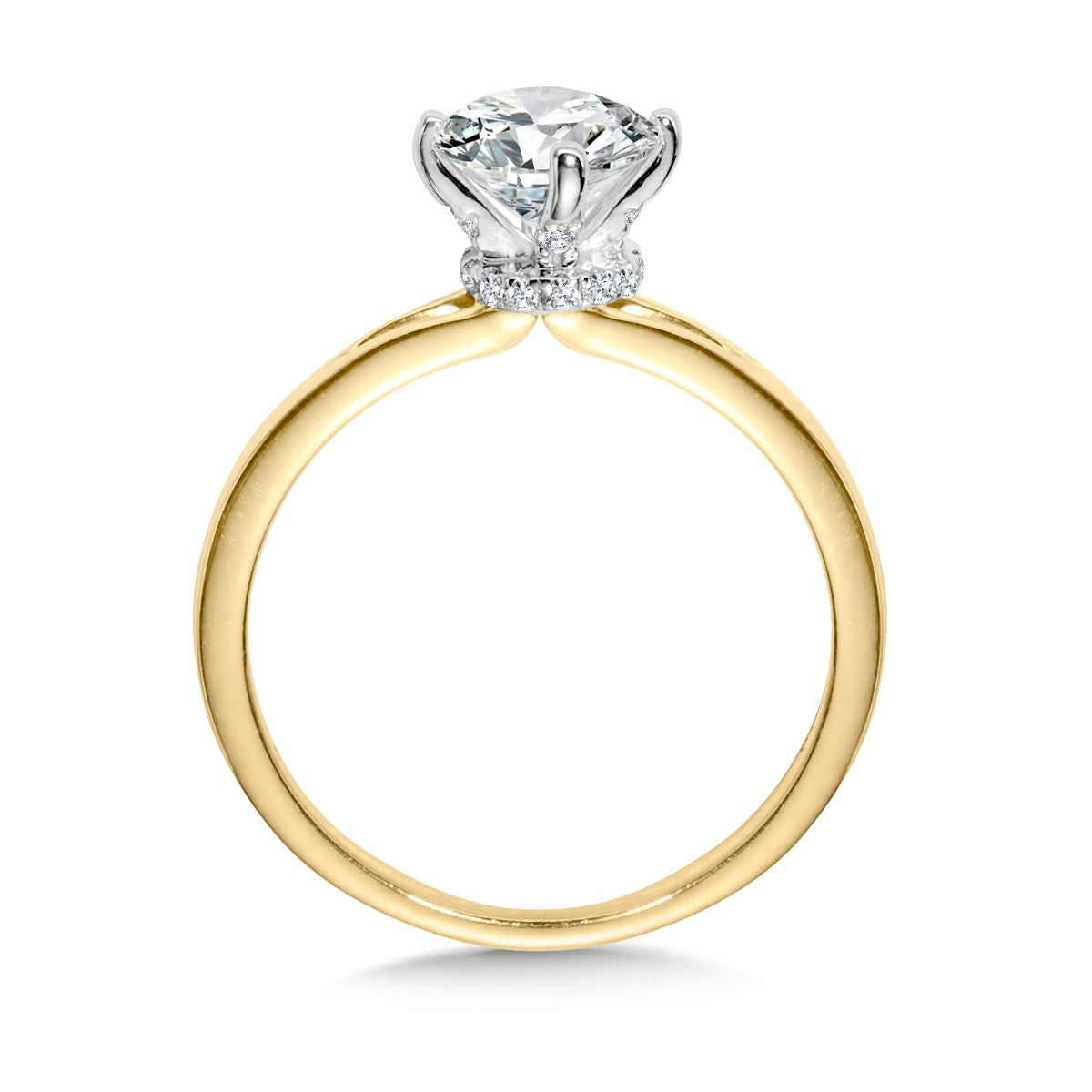 Split Shank Diamond Engagement Ring R2460YW-SR