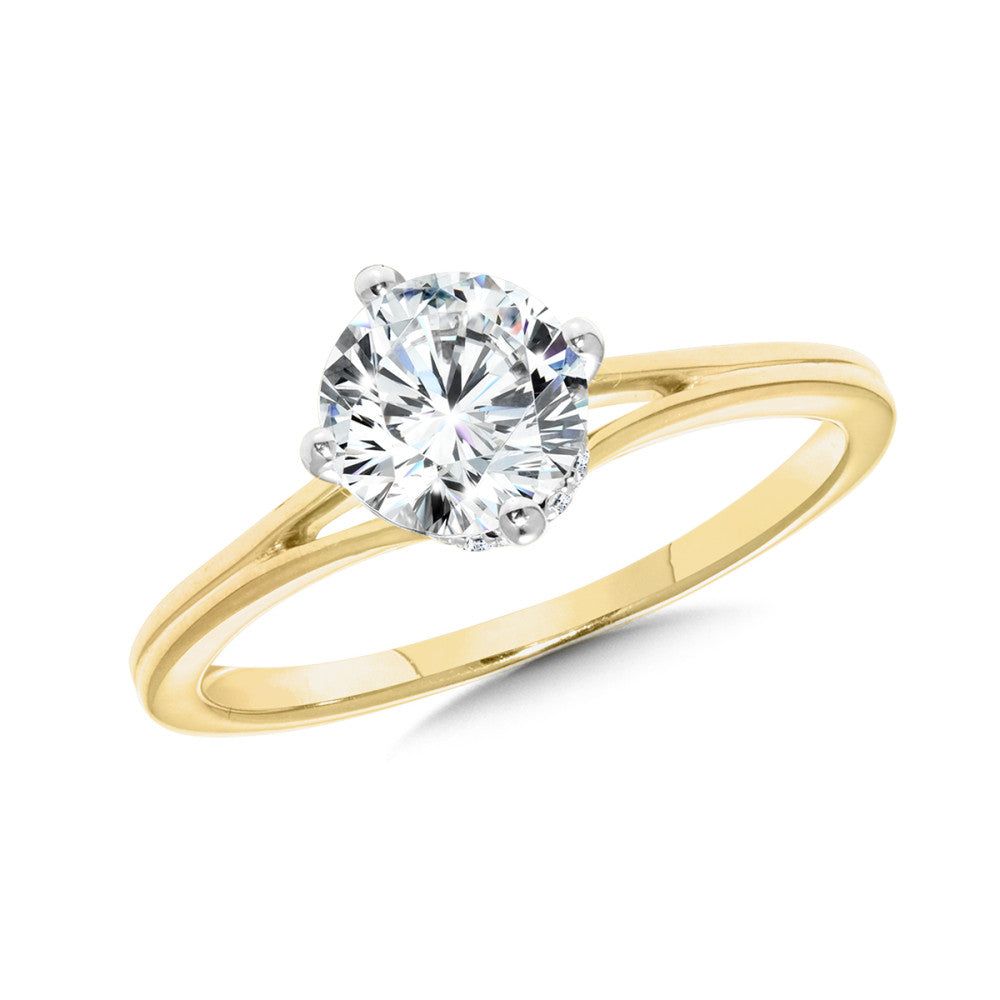 Valina Split Shank Diamond Engagement Ring R2460YW-SR