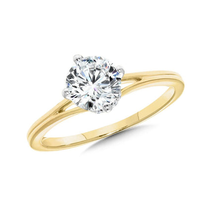 Valina Split Shank Diamond Engagement Ring R2460YW-SR