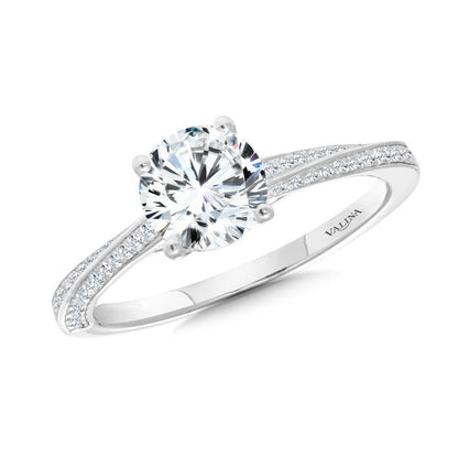 Valina Twist Bypass Diamond Engagement Ring R2461W-SR