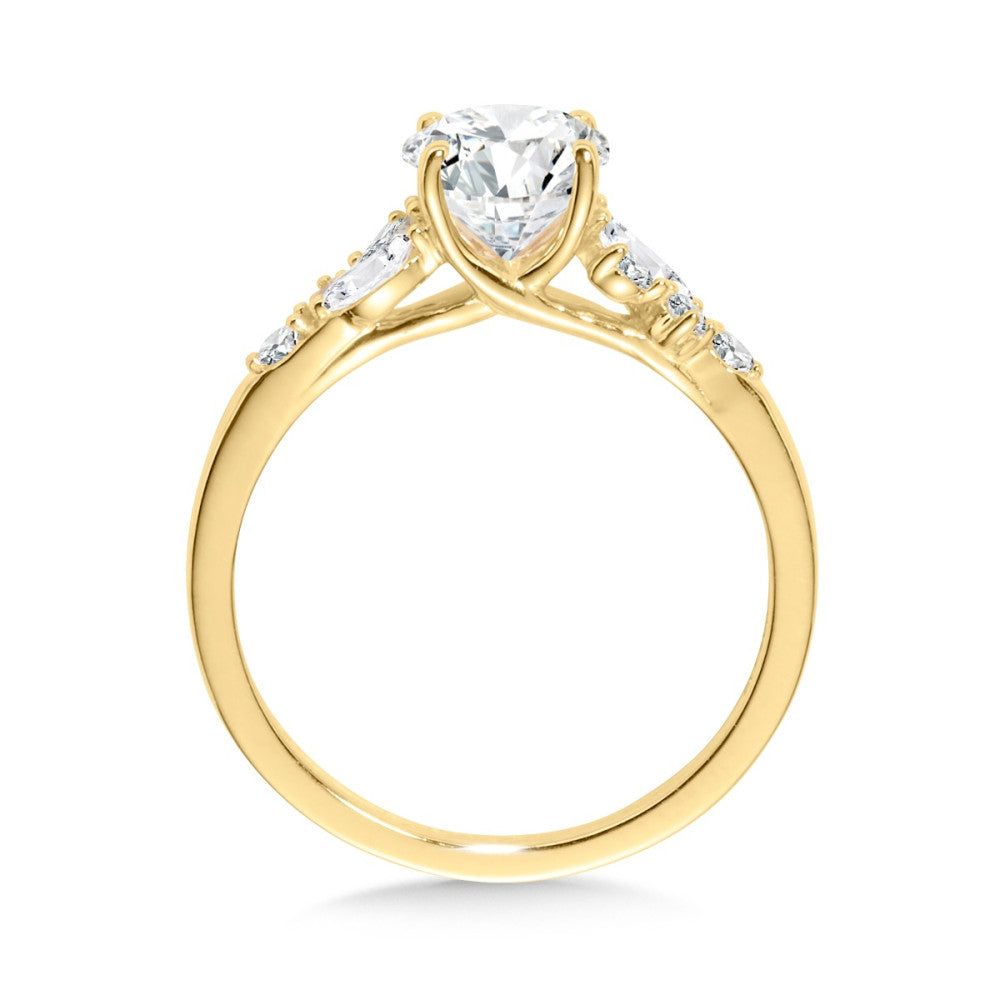 Valina Side Stone Diamond Engagement Ring R2462Y-SR