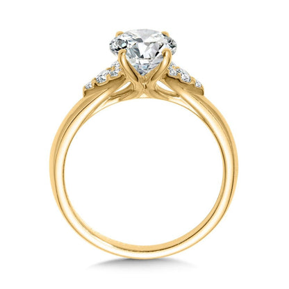 Valina Oval-Cut Diamond Side-Stone Engagement Ring R2463Y-SR