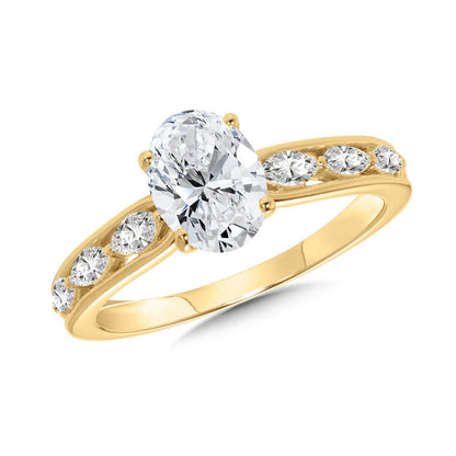 Valina Oval-Cut Marquise-Accented Diamond Engagement Ring R2465Y-SR