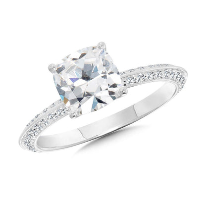 Valina Cushion-Cut Diamond Engagement Ring R2466W-SR