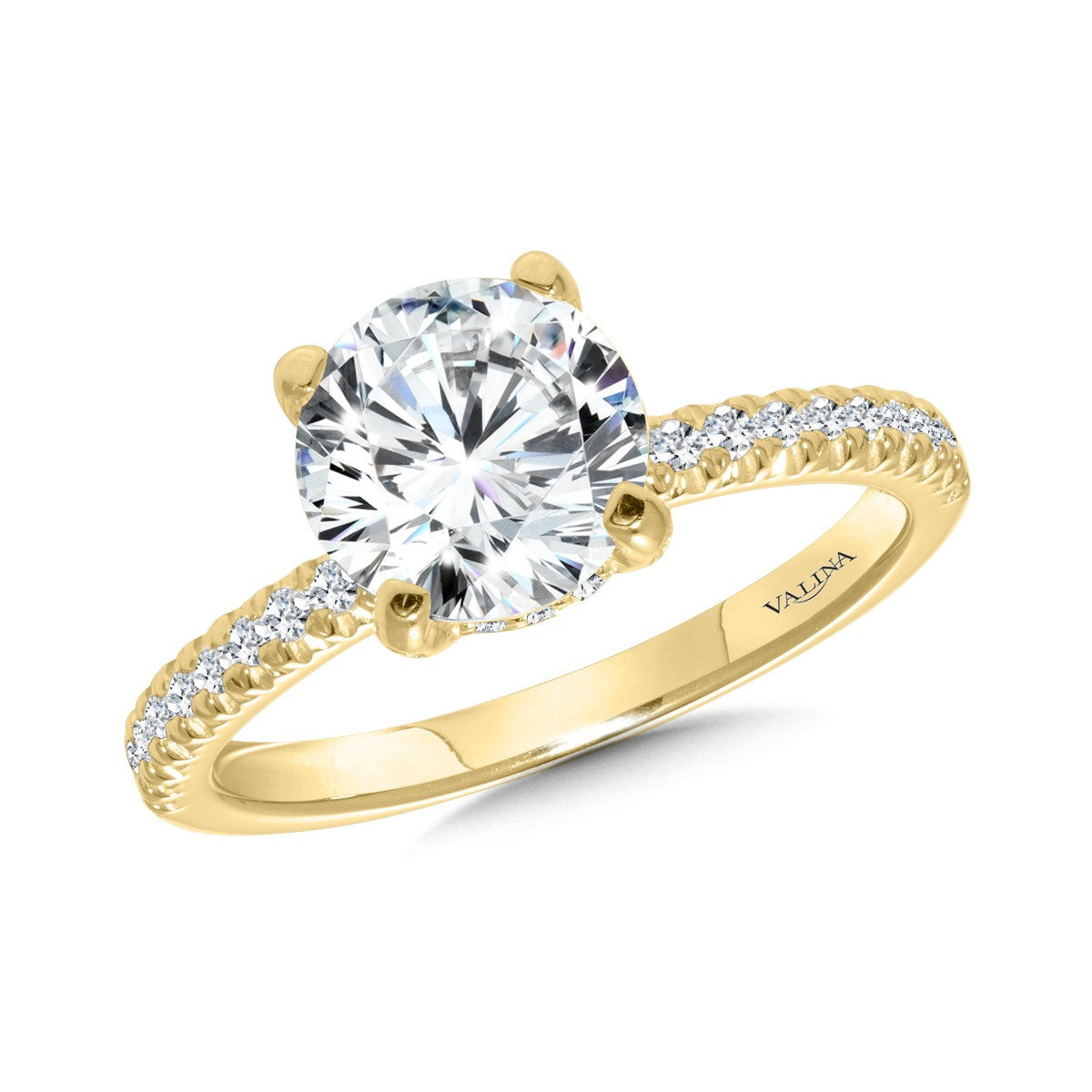 STRAIGHT DIAMOND ENGAGEMENT RING R2471Y-SR