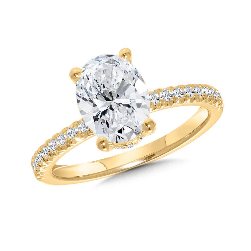 Valina Oval-Cut Straight Diamond Engagement Ring R2472Y-SR