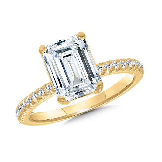 Valina Emerald-Cut Straight Diamond Engagement Ring R2473Y-SR