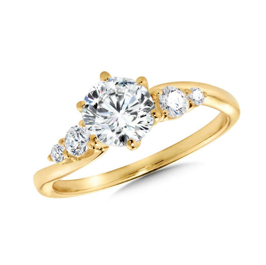 Valina Six-Prong Spiral Diamond Engagement Ring R2474Y-SR