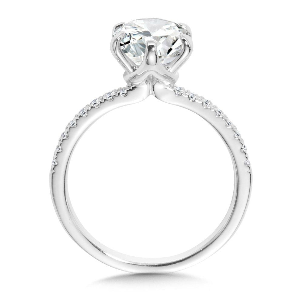 Valina Six-Prong Straight Diamond Engagement Ring R2475W-SR