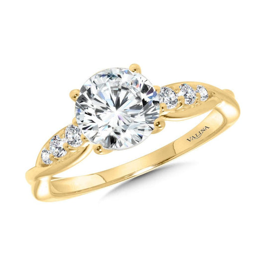 Valina Criss-Cross Diamond Engagement Ring R2479Y-SR