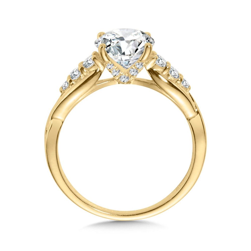 Valina Criss-Cross Diamond Engagement Ring R2479Y-SR