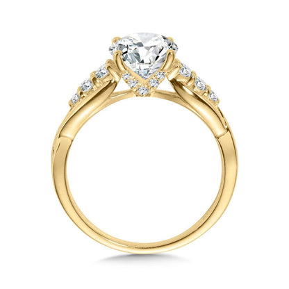 Valina Criss-Cross Diamond Engagement Ring R2479Y-SR