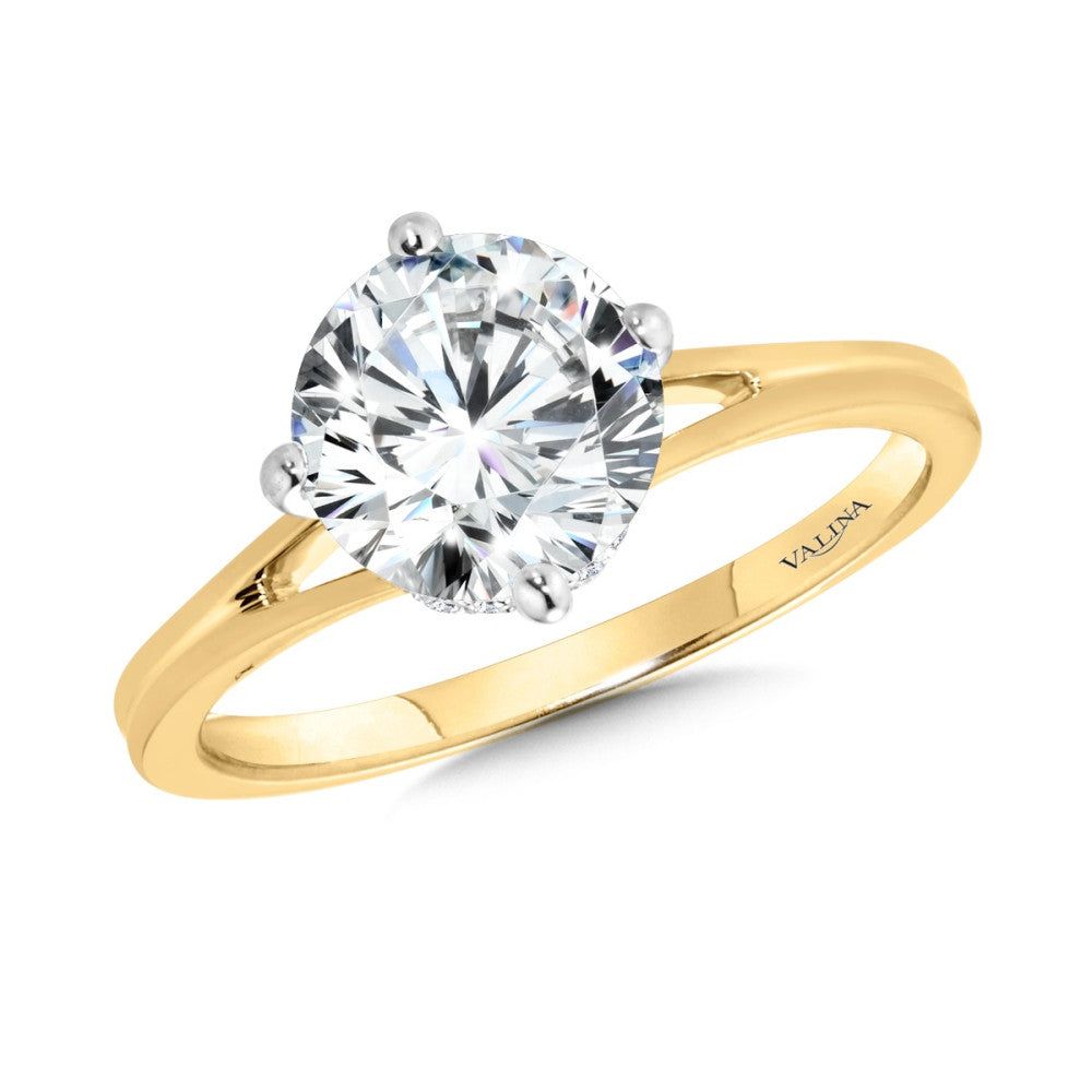 Valina Split Shank Diamond Engagement Ring R2480YW-SR