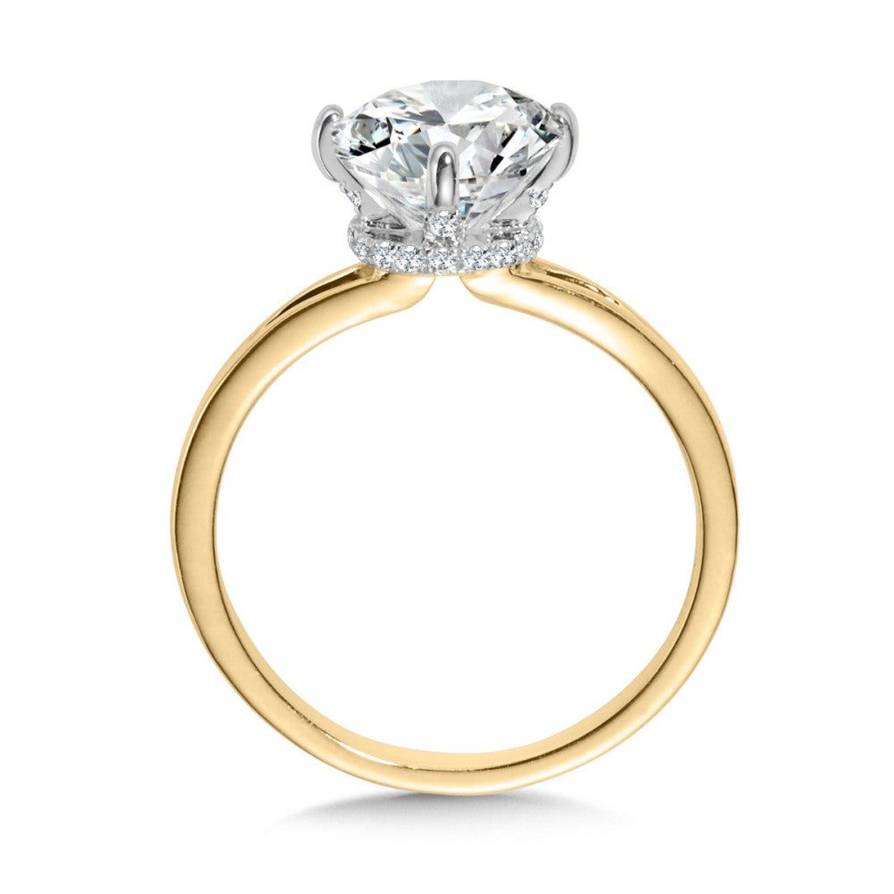 Valina Split Shank Diamond Engagement Ring R2480YW-SR
