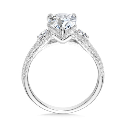 Valina Pear-Cut Diamond Tapered Engagement Ring R2482W-SR