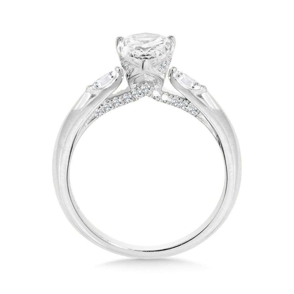 Valina Three-Stone Pear-Cut Diamond Engagement Ring R2484W-SR