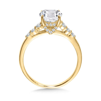 Valina Oval-Cut & Side Stone Diamond Engagement Ring R2488Y-SR