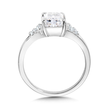 Valina Emerald-Cut Diamond Split Shank Engagement Ring R2495W-SR