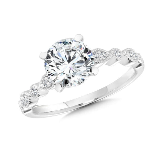 Valina Diamond Scalloped Engagement Ring R2498W-SR