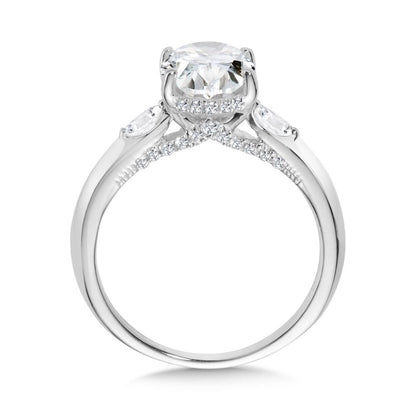 Valina Three-Stone Oval-Cut Diamond Engagement Ring R2499W-SR