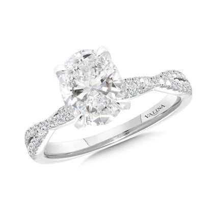 Valina Oval-Cut Diamond Crisscross Engagement Ring R2501W