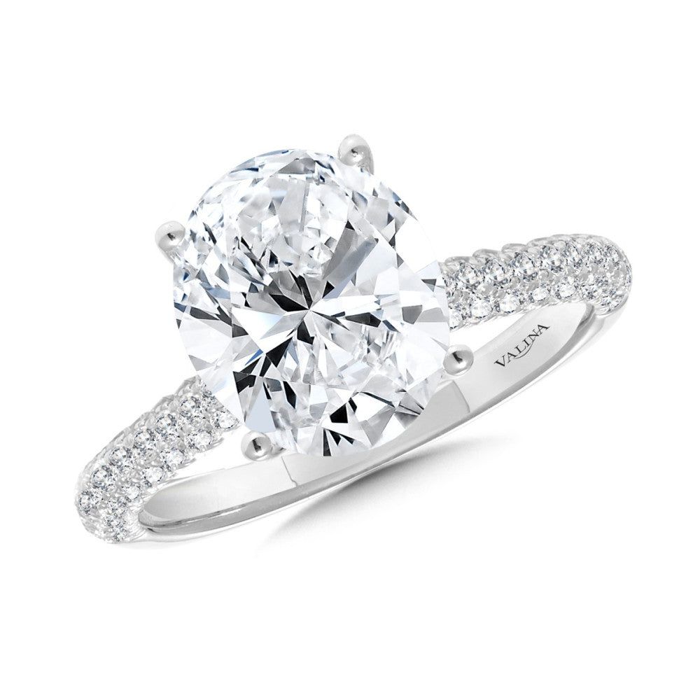Valina Straight Oval-Cut Diamond Engagement Ring R2505W