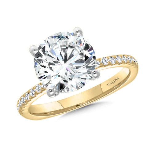 Straight Diamond Engagement Ring R2508Y