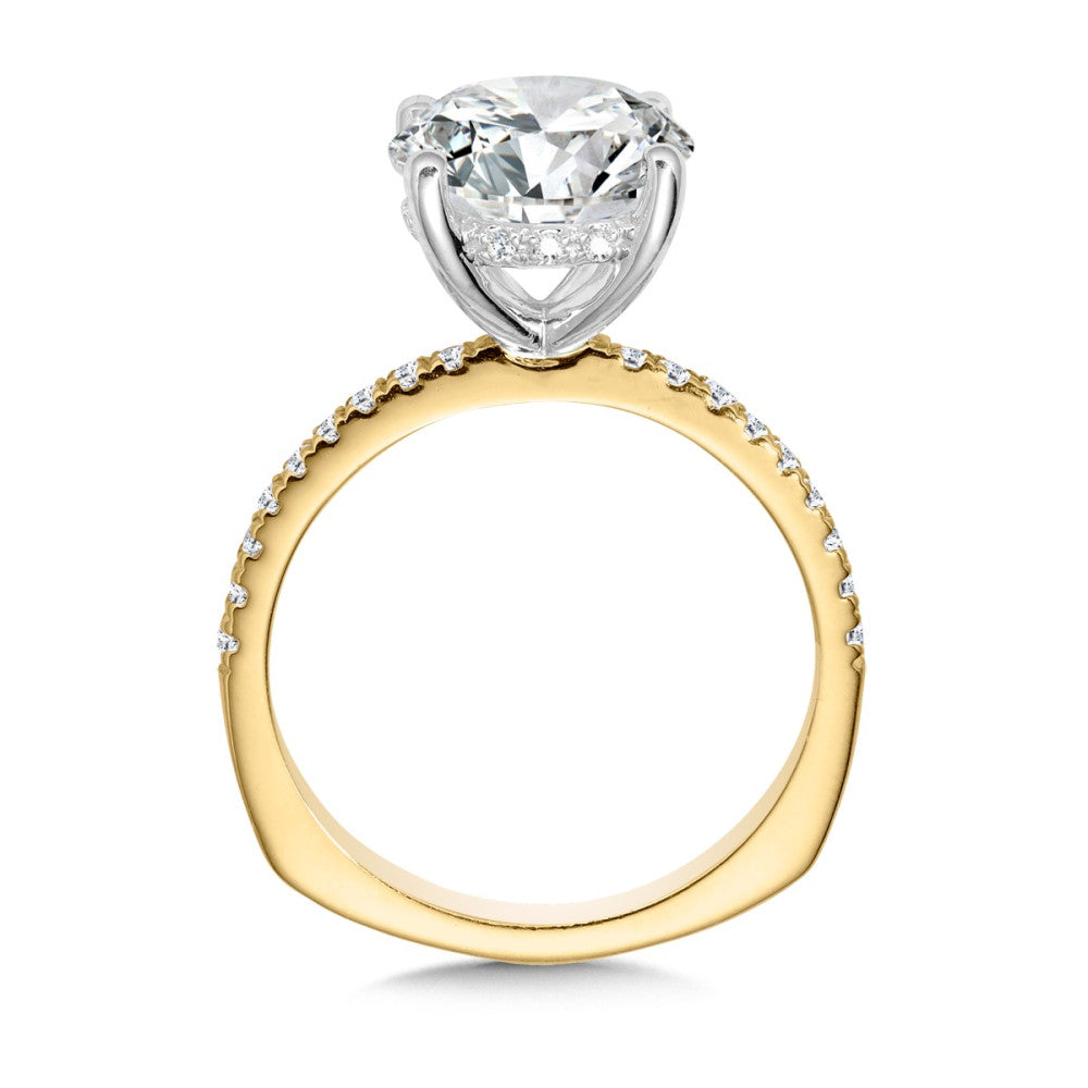 Straight Diamond Engagement Ring R2508Y