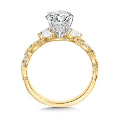 Vintage-Inspired Infinity Twist Diamond Engagement Ring R2511Y-SR