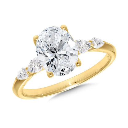 Valina Side Stone & Hidden Accent Oval-Cut Diamond Engagement Ring R2512Y-SR