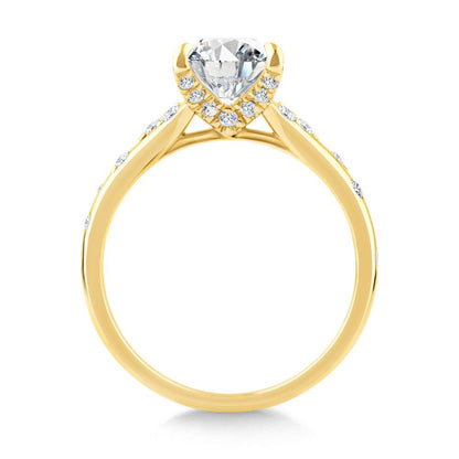 Pear-Cut Stardust Diamond Engagement Ring R2518Y-SR