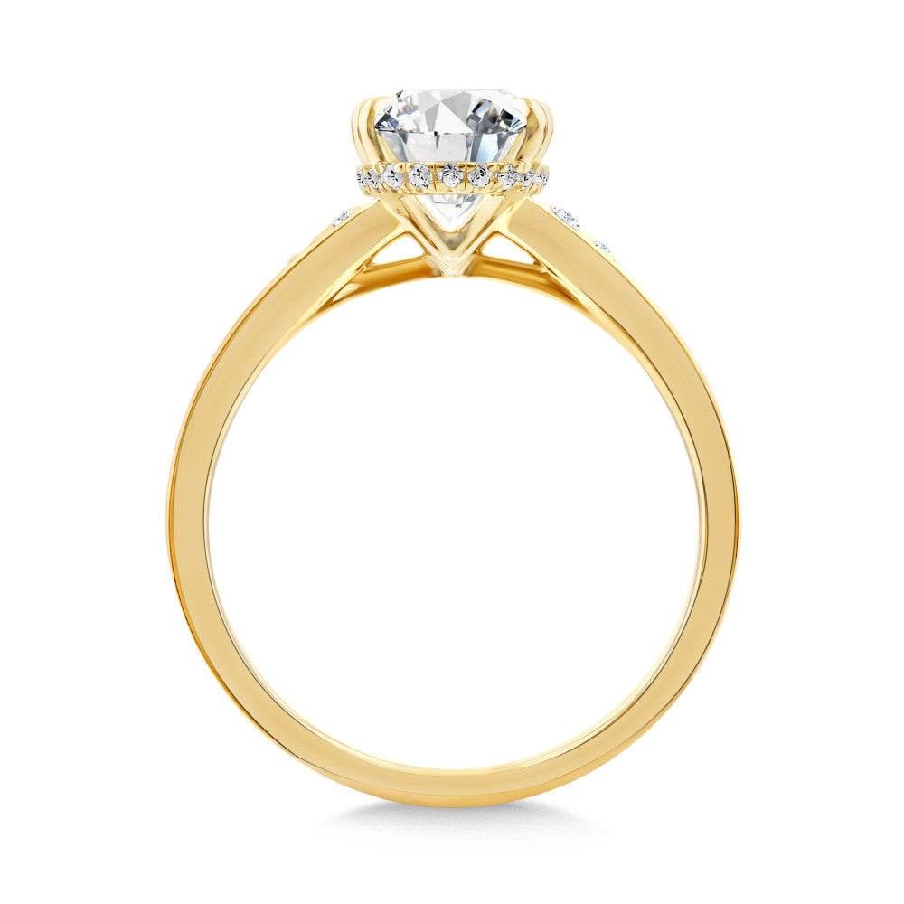 Oval-Cut Stardust Diamond Engagement Ring R2519Y-SR
