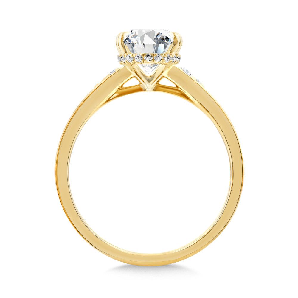 Valina Oval-Cut Stardust Diamond Engagement Ring R2519Y-SR