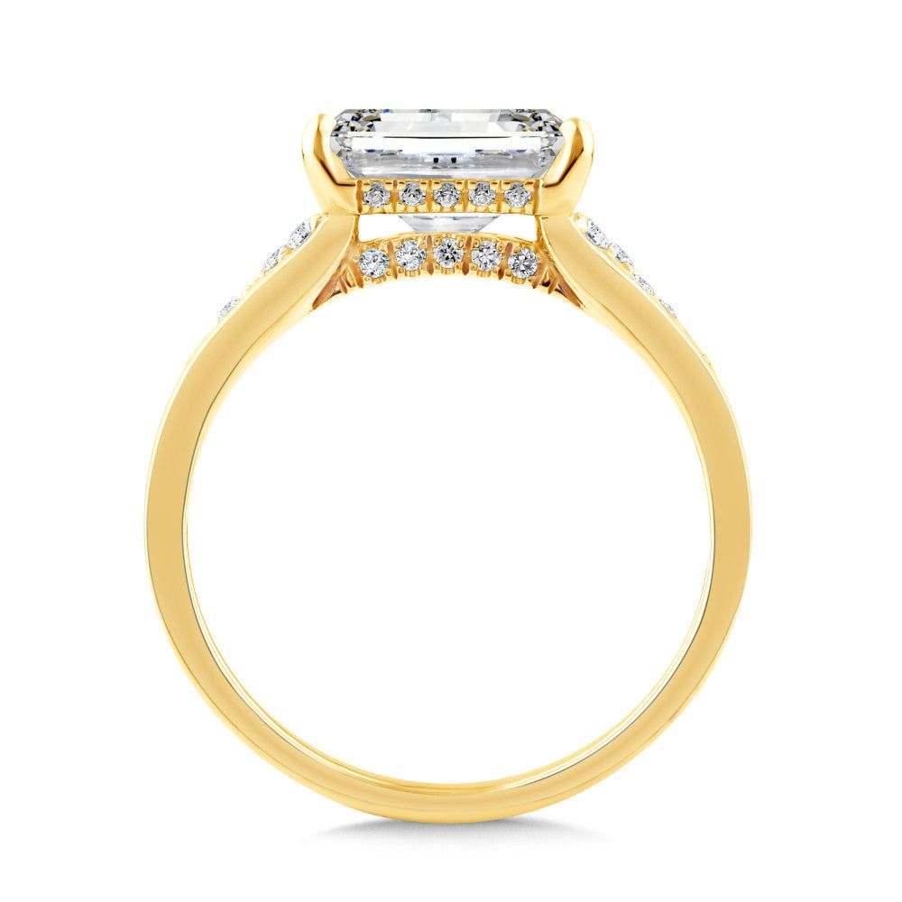 Valina Radiant-Cut Stardust Diamond Engagement Ring R2520Y-SR