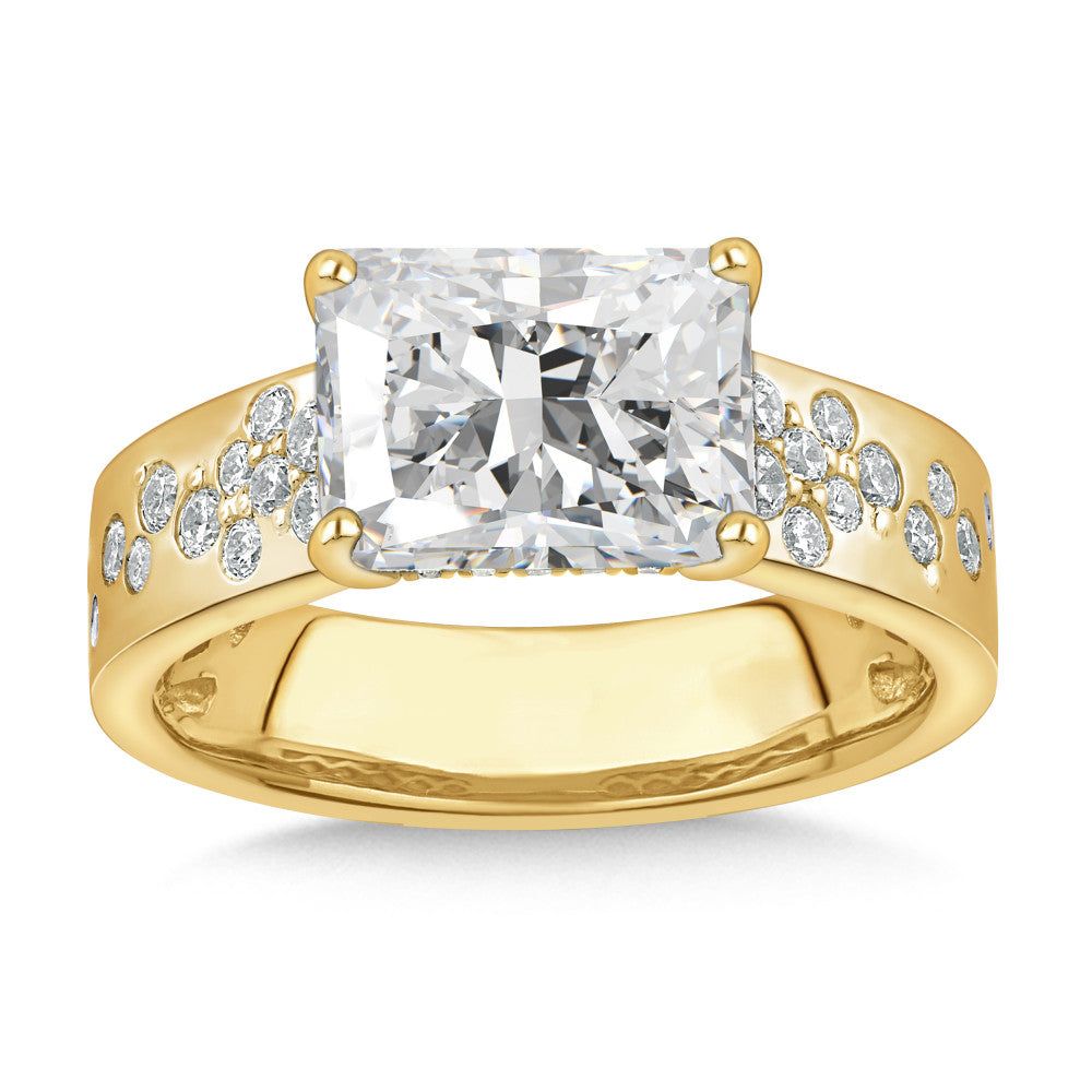 Radiant-Cut Stardust Diamond Engagement Ring R2520Y-SR