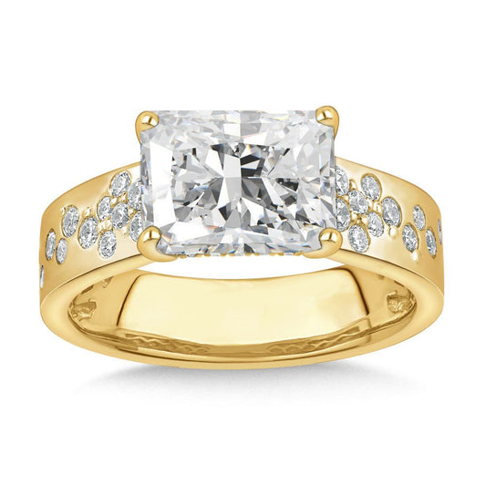 Radiant-Cut Stardust Diamond Engagement Ring R2520Y-SR