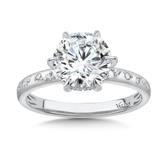 Valina Stardust Six-Prong Diamond Engagement Ring R2523W-SR