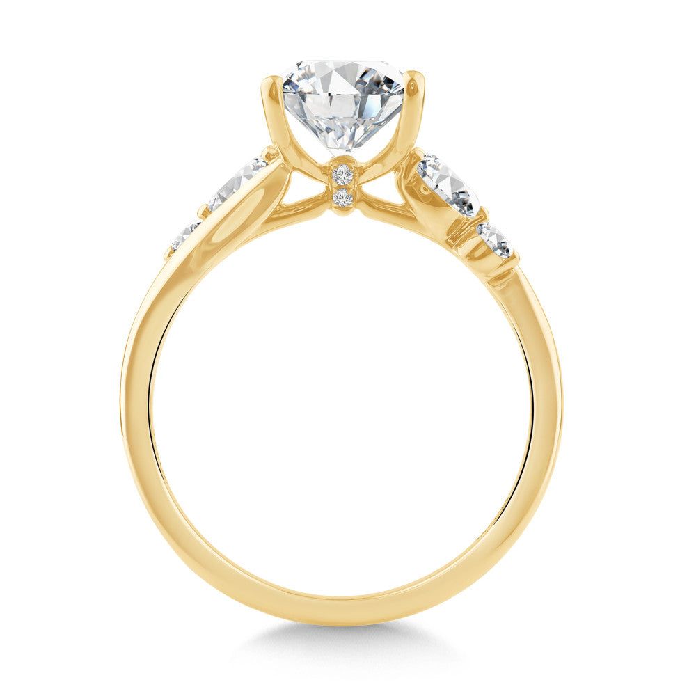 Valina 14K Emerald-Cut & Side Stone Diamond Engagement Ring R2532Y-SR