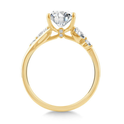 Valina 14K Emerald-Cut & Side Stone Diamond Engagement Ring R2532Y-SR