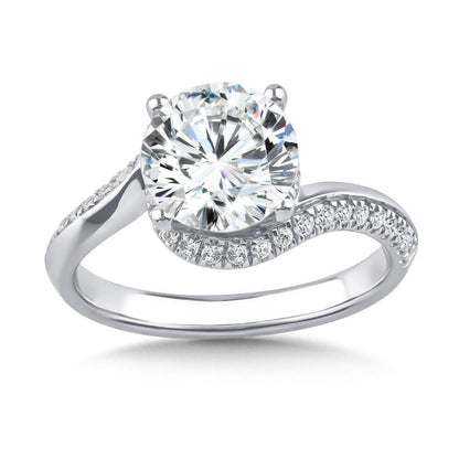 Valina 14K Spiral Diamond Engagement Ring R2534W-SR