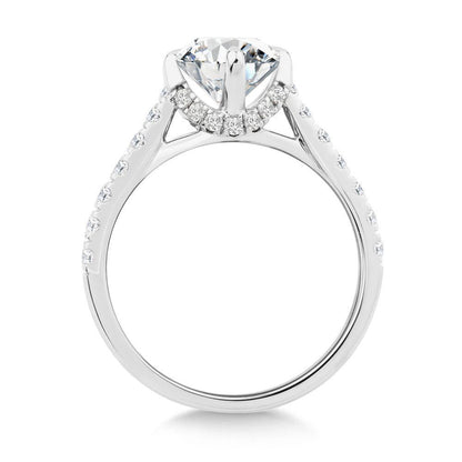 Valina 14K Oval-Cut Diamond & Compass-Prong Engagement Ring R2536W-SR