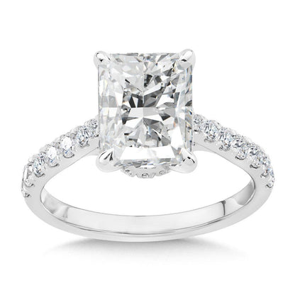 Valina Radiant-Cut Diamond Straight Engagement Ring R2537W-SR