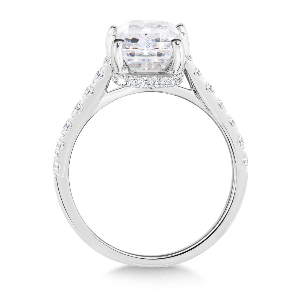 Valina Radiant-Cut Diamond Straight Engagement Ring R2537W-SR