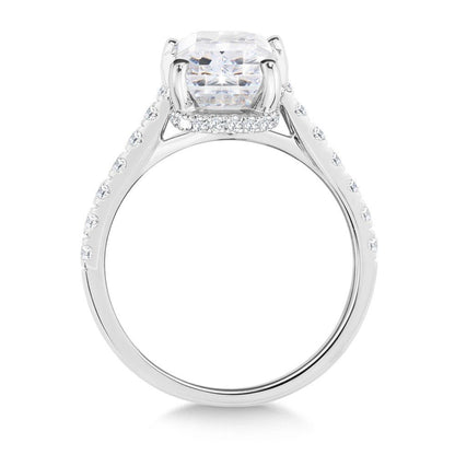 Valina Radiant-Cut Diamond Straight Engagement Ring R2537W-SR