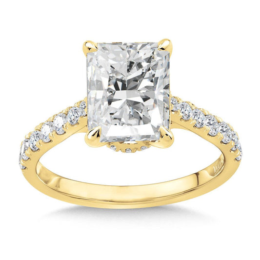 Valina Radiant-Cut Diamond Straight Engagement Ring R2537Y-SR
