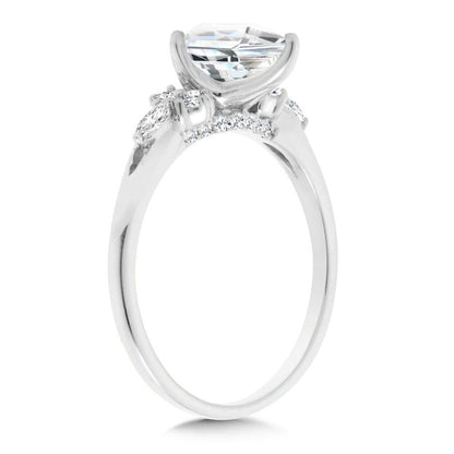 Valina Kite-Cut & Side Stone Diamond Engagement Ring R2545W-SR