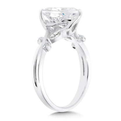 Valina Pear-Cut & Side Stone Criss-Cross Diamond Engagement Ring R2547W-SR
