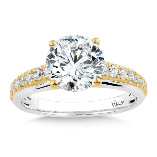 Valina 14K Two-Tone Diamond Engagement Ring R2553YW-SR