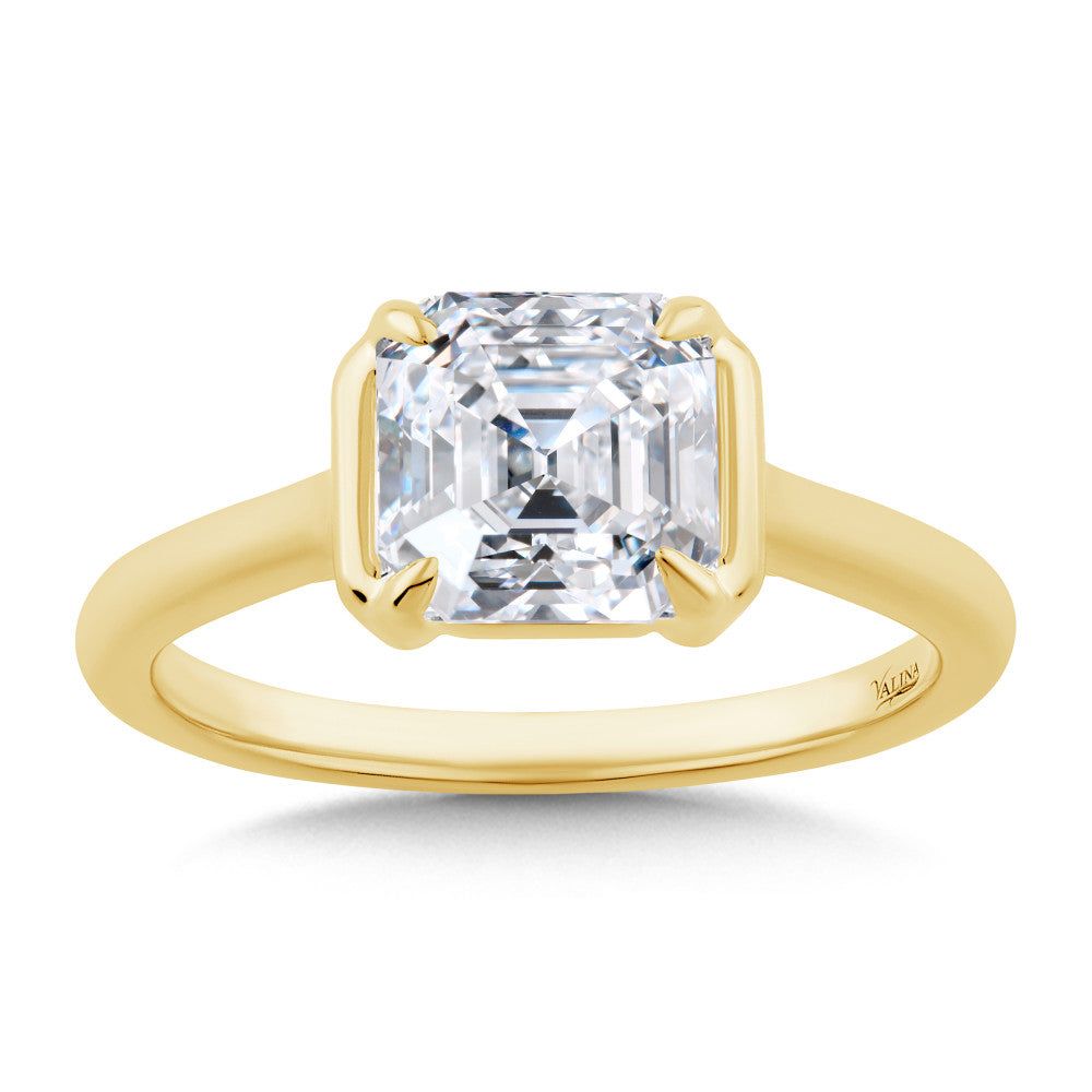 Valina Radiant-Cut Diamond Bracket-Prong Engagement Ring R2558Y-SR