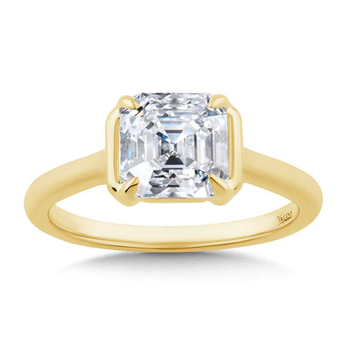 Radiant-Cut Diamond Bracket-Prong Engagement Ring R2558Y-SR